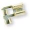 Terminal plano hembra acodado latón retén para cable 1 - 2,5 mm²